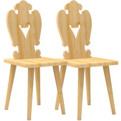 Krzesło sosnowe SERCE - komplet