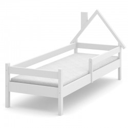 Białe łóżko dziecięce Domek