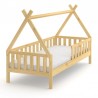 Łóżko sosnowe dziecięce Chatka 80x160 cm