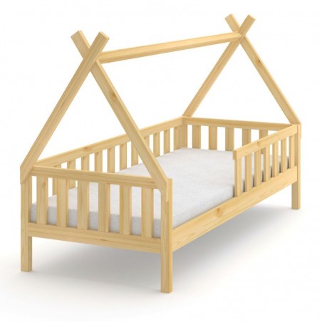 Łóżko sosnowe dziecięce Chatka 80x180 cm