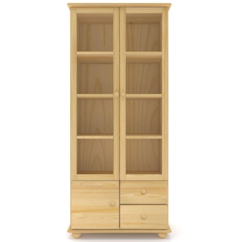 Witryna sosnowa W7 80x190x42 cm