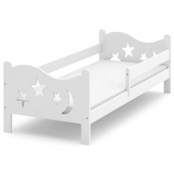 Białe łóżko dziecięce Gwiazdka 70x140 cm