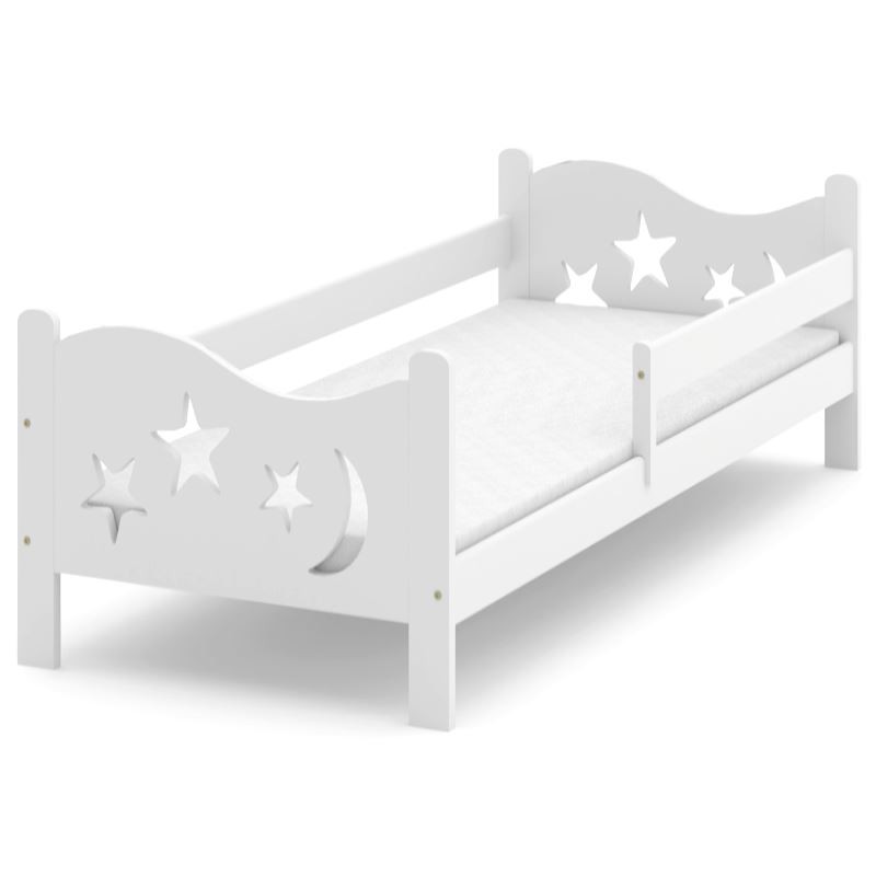 Białe łóżko dziecięce Gwiazdka 70x140 cm