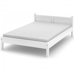 Białe łóżko sosnowe Sigma