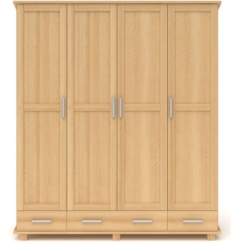 Szafa bukowa czterodrzwiowa SB04P 165x190x60 cm