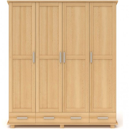 Szafa bukowa czterodrzwiowa SB04P 165x190x60 cm