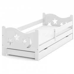 Białe łóżko dziecięce Gwiazdka 80x160 cm