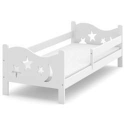 Białe łóżko dziecięce Gwiazdka 80x180 cm