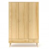 Szafa sosnowa S3N+1 117/135x204x60 cm