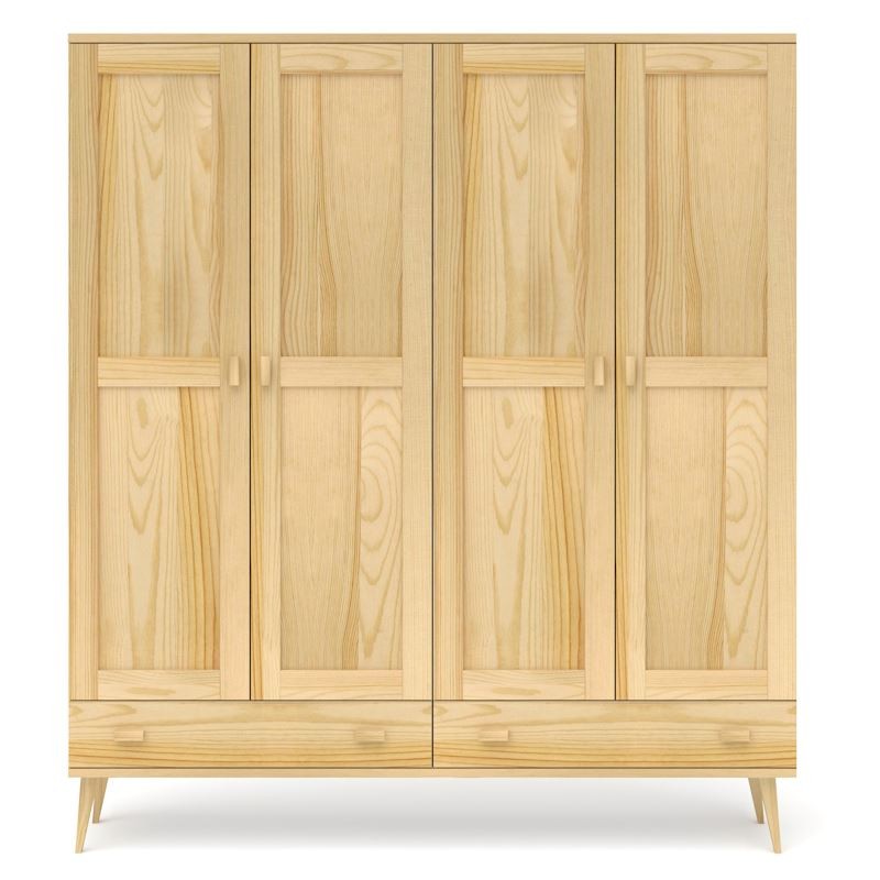 Szafa sosnowa S4N2 155/175x204x60 cm