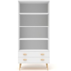 Biały regał sosnowy RN02 79x204x42 cm