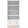 Biały regał sosnowy RN02 79x204x42 cm