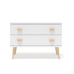 Biała komoda sosnowa KN05 79/99x58x42 cm
