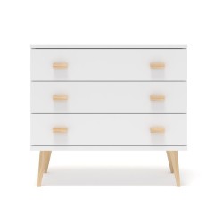 Biała komoda sosnowa KN06 79/99x75x42 cm