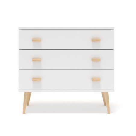 Biała komoda sosnowa KN06 79/99x75x42 cm