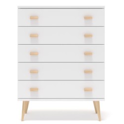 Biała komoda sosnowa KN08 79/99x109x42 cm
