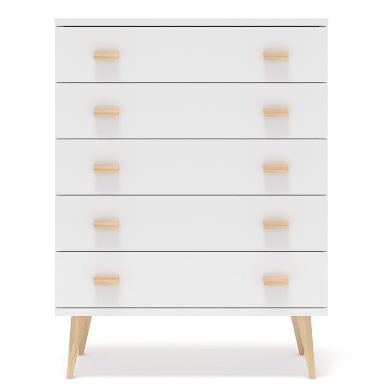 Biała komoda sosnowa KN08 79/99x109x42 cm