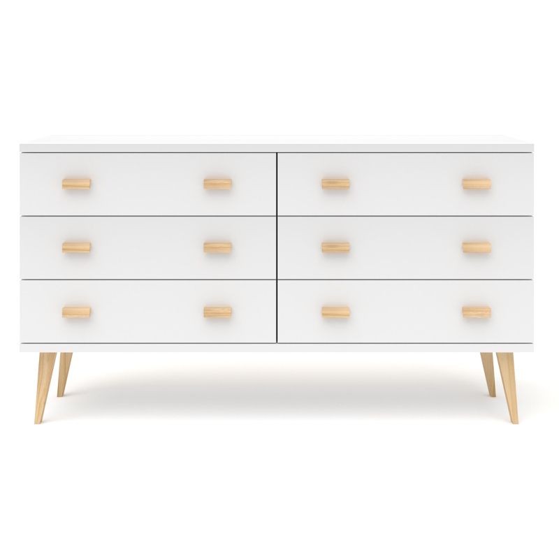 Biała komoda sosnowa KN10 117/135/155/175x75x42 cm