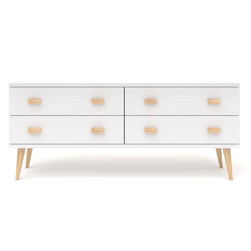 Biała komoda sosnowa KN09 117/135/155/175x58x42 cm