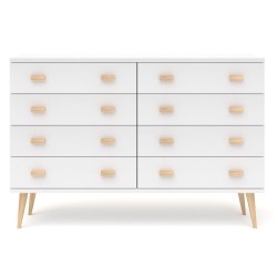 Biała komoda sosnowa KN11 117/135/155/175x92x42 cm