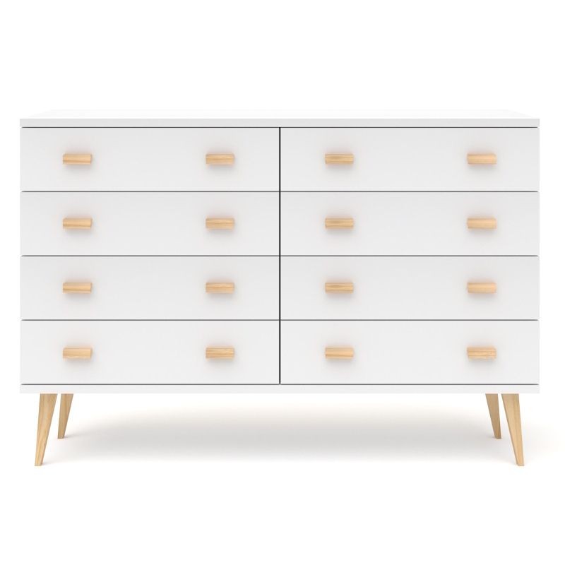 Biała komoda sosnowa KN11 117/135/155/175x92x42 cm