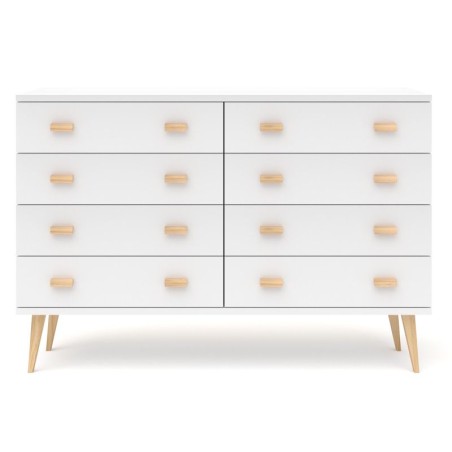 Biała komoda sosnowa KN11 117/135/155/175x92x42 cm