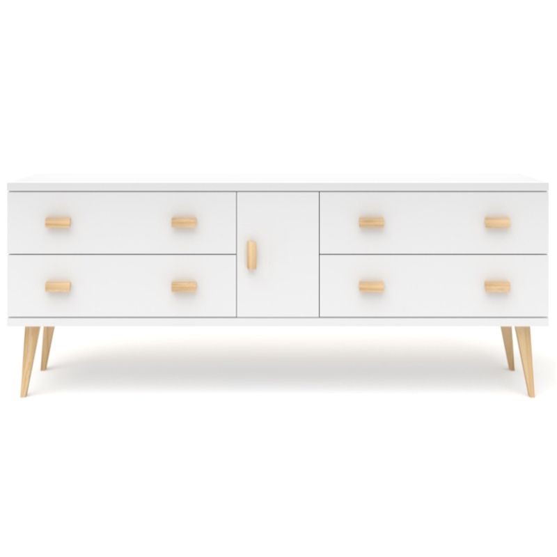 Biała komoda sosnowa KN13 117/135/155/175x58x42 cm