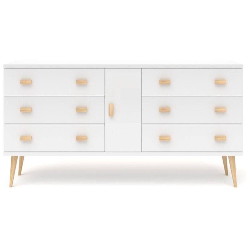 Biała komoda sosnowa KN14 117/135/155/175x75x42 cm