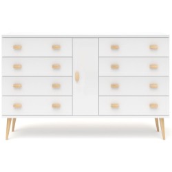 Biała komoda sosnowa KN15 117/135/155/175x92x42 cm