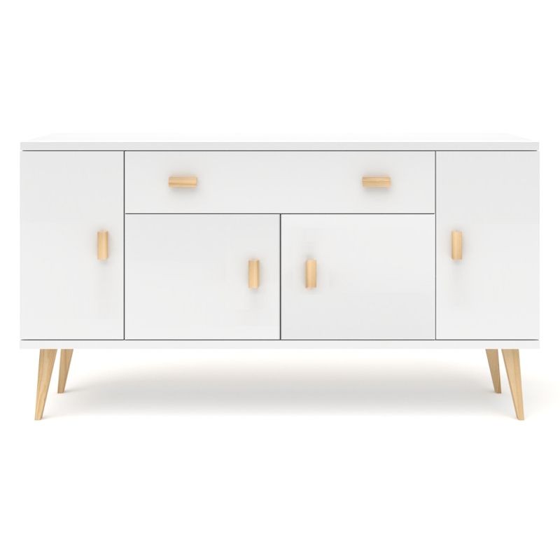 Biała komoda sosnowa KN21 117/135/155/175x75x42 cm