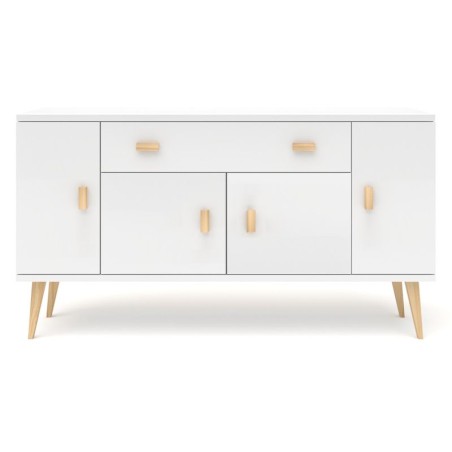 Biała komoda sosnowa KN21 117/135/155/175x75x42 cm