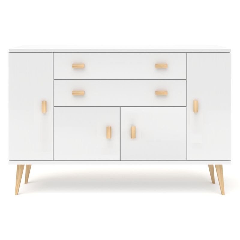 Biała komoda sosnowa KN22 117/135/155/175x92x42 cm