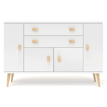 Biała komoda sosnowa KN22 117/135/155/175x92x42 cm