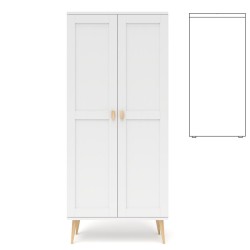 Biała szafa sosnowa S2N2 79x204x60 cm