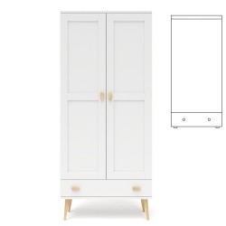 Biała szafa sosnowa S2N+2 79x204x60 cm