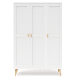Biała szafa sosnowa S3N2 117/135x204x60 cm