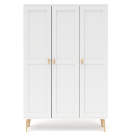 Biała szafa sosnowa S3N2 117/135x204x60 cm
