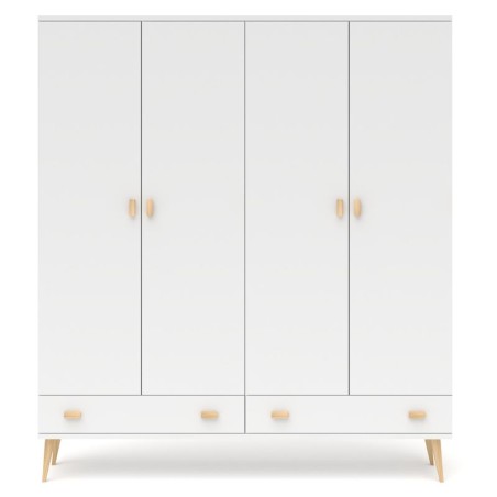 Biała szafa sosnowa S4N1 155/175x204x60 cm