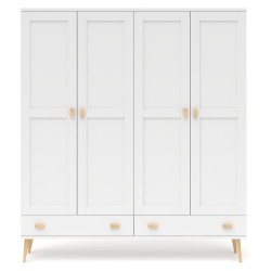 Biała szafa sosnowa S4N2 155/175x204x60 cm