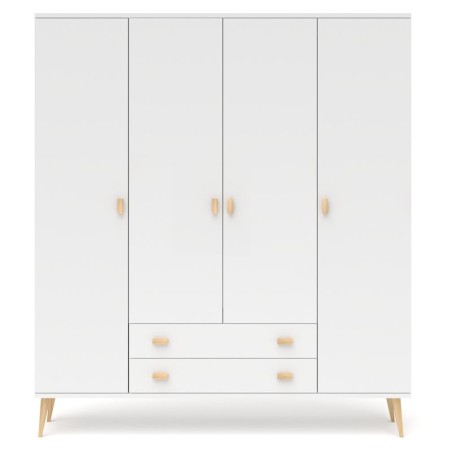 Biała szafa sosnowa S4N+1 155/175x204x60 cm