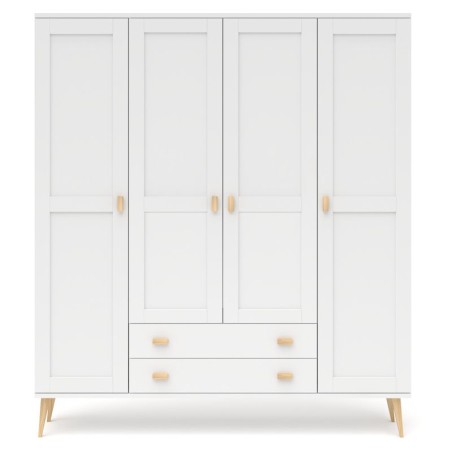 Biała szafa sosnowa S4N+2 155/175x204x60 cm