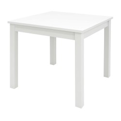 Biały stół sosnowy kwadratowy ostre rogi - różne wymiary