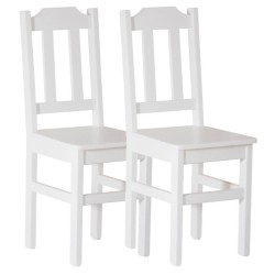 Białe krzesła sosnowe PUNO - komplet