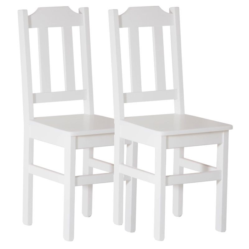 Białe krzesła sosnowe PUNO - komplet