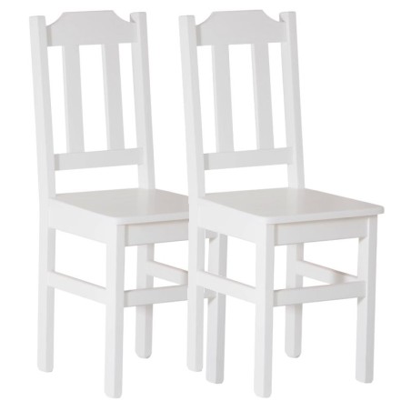Białe krzesła sosnowe PUNO - komplet