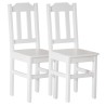 Białe krzesła sosnowe PUNO - komplet