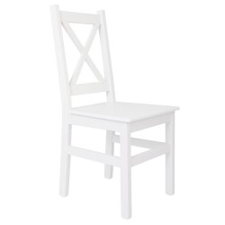 Białe krzesło sosnowe ALAT