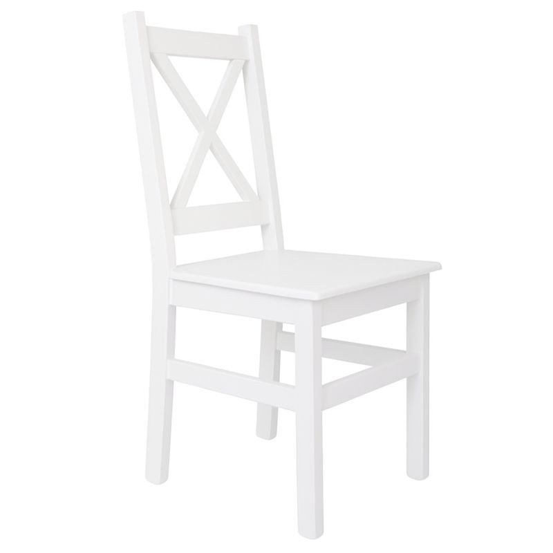 Białe krzesło sosnowe ALAT