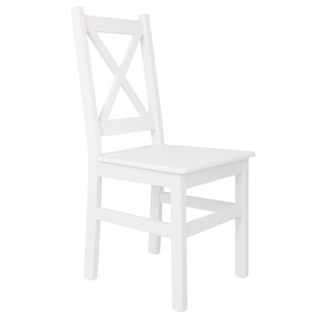 Białe krzesło sosnowe ALAT
