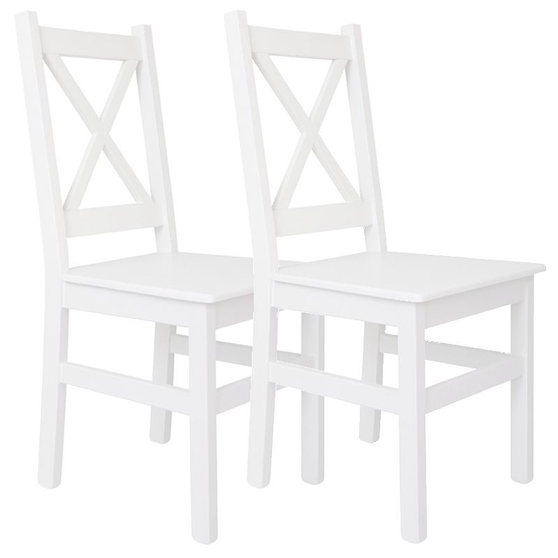 Białe krzesła sosnowe ALAT - komplet